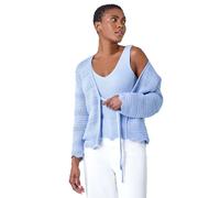 Scalloped Edge V-Neck Knit Vest Roman Light Blue 20