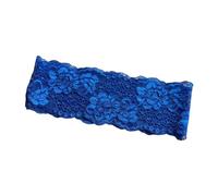 Scalloped Floral Headband Women Soft Lace Hair, Blue | Accessory Makeup Ready Skincare Routine Daily Grooming Travel