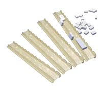 Scalloped Mahjong Racks with Magnetic Pushers - Scalloped Ani-Slip | Acrylic Mah Jongg Tile Tray,for Women Men Beginners Collectors Home Party Game Night Gatherings Clubs Travel Vacation Holiday Hotel