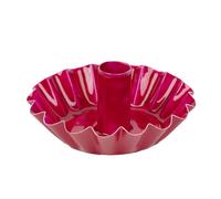 Scalloped Pink Metal Dinner Candle Holder - Handmade in India with Enamel Finish - Elegant Table Decor - Versatile Use for Dinner Ambiance and Year-Round Mantlepiece Style Made by Talking Tables
