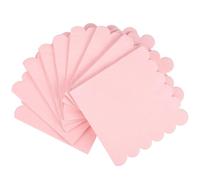 Scalloped Pink Paper Napkins 150 Pcs Cute Disposable Dinner Set