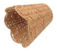 Scalloped Rattan Lamp Shade Small Clip on Table Lamps | Handwoven Texture, Boho Farmhouse Style, 3x6x5.7 Size, Indoor Reading, Easy to Clean