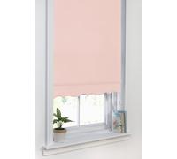 Scalloped Roller Blind - Child Safe Blind with Adjustable Cord and Scalloped Edge Detailing in Blush Pink - Width 120 x Drop 165cm