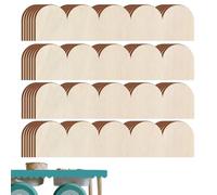 Scalloped Trim, 24 Piece DIY Edge Molding, Wood Trim Molding Decorative, for Cabinet Shelf Window Door Wall Home Christmas