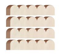 Scalloped Wood Trim - 24 Piece Unfinished Decorative Edge DIY Panel, Ideal for Home Christmas Wall Cabinet Shelf Window Door, Adds Elegant Touch | Wood Molding Trim for Home Decor