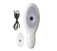 Scalp Dandruff Remover Hair Care Comb Electric Styling Brush Vacuum Dander Volumizing with Massage Type-c Fast Charge Portable Tool for Loss Beige