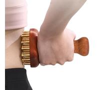 Scalp Massage Brush - Copper Head Body Brush 24 Teeth | Massage Comb with Wooden Handle for Men Women Home Bathroom Spa