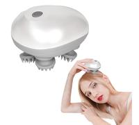Scalp Massage Brush, Electric Head Massage, Waterproof, Portable Massager, for Head Massage When Showering, for Body Relaxation, Deep Cleansing, USB Rechargeable, 3 Modes, Silver