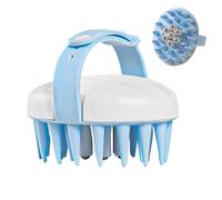 Scalp Massage Brush - Shampoo Tresses Scrubber Tool, Ergonomic Wet Dry Design, 8.5x7.5x6cm + Lightweight Portable, Durable Abs Silicone Build | for Travel Hotel Outdoor Use (Refreshing Hair & Scalp)