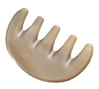 Scalp Massage Comb for Head and Shoulder Care, Ox Horn | Wet Hair Use, Portable 25g Tool, Polished Smooth Finish, Family Travel and Curly Hair Use
