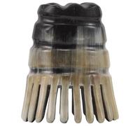 Scalp Massage Comb Meridian Natural Ox Horn Ergonomic Black