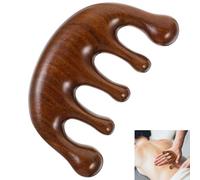 Scalp Massage Wood Comb, Multifunctional Sandalwood Scalp comb,Wooden Comb with Wide Tooth, Massager Round Tooth for Women and Men to Short Hair,Face, Eye,Neck Massage