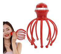 Scalp Massager - 7.5" Head Massager, Octopus Vibrating Massager, Electric Massager Hair Growth Massager | Portable Head Massager for Leather