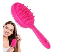 Scalp Massager Brushs - Multi Function Hair Massage and Detangling Comb, Compact Brush for Youth Boys Girls Men Athletes Home Bedroom Promotes Relaxation, Follicles Health Stimulates, Purple Red