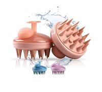 Scalp Massager - Hair Brush - Shampoo Dispenser Brush 2 in 1 Silicone Soap Dispenser Brush Shower Silicone Shampoo Dispenser Head Scalp Massager Brush (Skin)