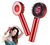 Scalp Massaging Brush, 1500mAh Portable Head Massager Scalp for Hair Growth, 8 Fluid-conducting Heads, 72 Round Head Combs, 3 Massage Modes for Home Scalp Massaging Relaxation (red)