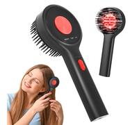 Scalp Massaging Brush, 3 in 1 Electric Scalp Massager with Red & Blue Light Therapy, Vibrating Hair Oil Applicator, Cordless Portable Shiatsu Head Care Massage Comb for Hair Growth, Head Relaxation