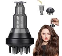 Scalp Oil Applicator Hair Oil Applicator Clear Scale Essential Oil Head Scrubber for Hair Growth Massage Easy to Clean Scalp Applicator Comb 5ml 3x2in Black