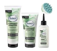 Scalp Pack (3 Pieces) - Sensitive Shampoo (250 ml) + Sensitive Scalp Conditioner (200 ml) + Scalp Care Serum (150 ml) + Massage Brush