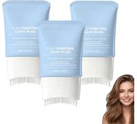 Scalp Purifying Leave-in Gel with Built-in Massage Comb, Root Volumizing Fluffy Hair Shaping Gel, Oil Control Refreshing Scalp Serum Care Gel, Removes Excess Grease, Smooths Hair (3Pcs)
