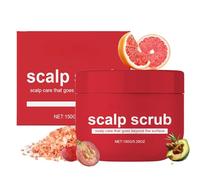 Scalp Scrub - Rosemary Exfoliator with Peppermint & Sea Salt, Deep Cleansing Scrub for Oily & Dry Hair, Balances Oil, Relieves Itchy Scalp (1pc)