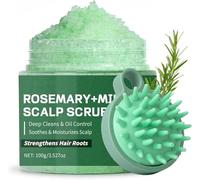 Scalp Scrub Rosemary Oil Hair Scrub for Dry Scalp 100g, Mint Scalp Exfoliator for Deep Cleansing and Hair Care, Promote Hair Growth, Hair Scalp Treatment Nourishing with Scalp Massager