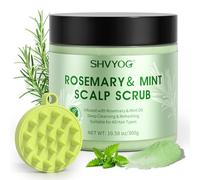 Scalp Scrub, SHVYOG Rosemary Scalp Exfoliator, Promote Hair Growth, for Dandruff Prone Oily Hair & Dry, Itchy Scalp, Hair Treatment Nourishing Detox Hair Care with Scalp Massager 10.58oz /300g