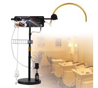 Scalp Spa Massager, Freestanding Water Circulation Rack, Waterfall Head Spa Bowl Attachment with Pump, 30-50°C Temp Control, 2-90 Min Timer, 21 Jet Ports, Retractable Stand, Salon & Home Use