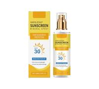 Scalp Sun Protection Spray, Scalp Spf 30+ Mineral Sunscreen UV Hair Protector Spray, Non-Greasy Uv Protection, Prevent Hair Color Fade/Dryness, Suitable For Hiking/Beach/Running (1)