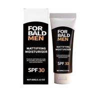 Scalp Sunscreen SPF 30 Bald Head Moisturiser Mattifying Sun Cream for Men Mineral Physical Zinc Sunscreen Gel for Shaved Heads and Short Hair Non Greasy Sun Protection Shine Control Daily Skincare 60g
