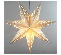 Christmas decorations 45cm Hollow Out Star Party Light Window Grille Paper Lantern Stars Lampshade Garden Hanging Decoration For Christmas Party Outdoor christmas decorations (Size : Type 1)