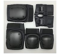 SCALZE Knee pads Adults 6pcs/Set Elbow Knee Roller Skates/Ski/Scooter/Protective Guard Pads Knee Protector Support Sports Knee elbow pads (Color : Noir, Size : XL(80KG-95KG))