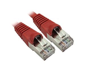 Scan 0.25m Cat6a LSZH RJ45 Red Moulded Snagless Ethernet Cable