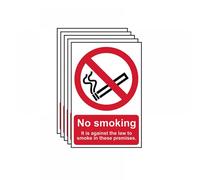 Scan 0567-5 No Smoking In These Premises - Pvc Sign 200 X 300Mm (5 Pack)