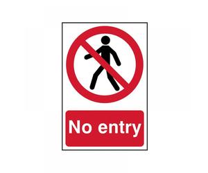 Scan 0600 No Entry - Pvc Sign 200 X 300Mm