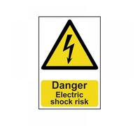 Scan Danger Electric Shock Risk Sign 200mm 300mm Standard