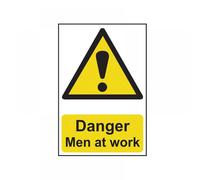 Scan 1200 Danger Men At Work - Pvc Sign 200 X 300Mm