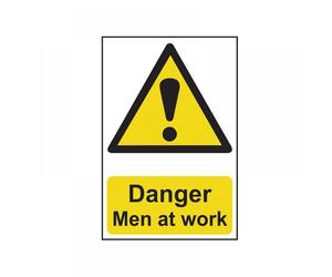 Scan 1200 Danger Men At Work - Pvc Sign 200 X 300Mm