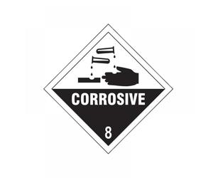 Scan 13751 Corrosive 8 - Self Adhesive Vinyl Sign 100 X 100Mm