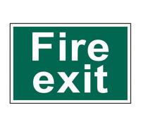 Scan Fire Exit Text Only PVC Sign