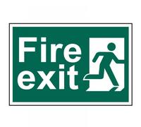 Scan Fire Exit Running Man Sign 300mm 200mm Standard