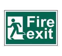 Scan 1508 Fire Exit Man Running Left - Pvc Sign 300 X 200Mm