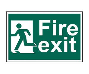 Scan 1508 Fire Exit Man Running Left - Pvc Sign 300 X 200Mm