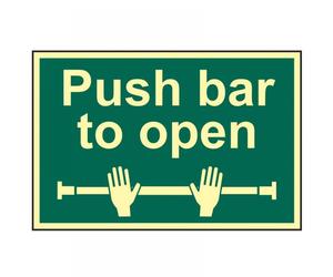 Scan 1584 Push Bar To Open - Photoluminescent 300 X 200Mm