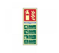 Scan SCA1593 Fire Extinguisher Dry Powder Photoluminescent 75 x 200mm