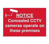 Scan Notice Concealed CCTV Cameras Operate On These Premises Sign 300mm 200mm Standard