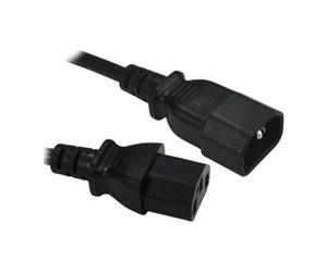 Scan 1m Mains Extension C13 to C14 Power Cable/Connector - Black