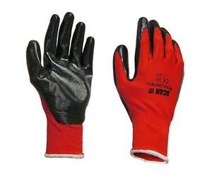 Scan 2 Ank33L-26 Palm Dipped Black Nitrile Gloves - Xl Size 10 Scaglonitbxl