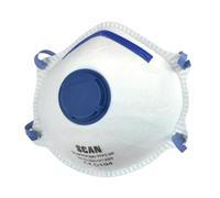 Scan 2Ecb32 Moulded Disposable Mask Valved Ffp2 Protection Pack Of 3 Scappep2Mv