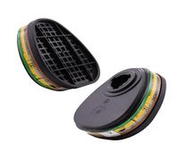 Scan A1B1E1K1 Gas Filter Cartridges - Twist Clip Attachment for Scan Half Mask & Full Face Respirators, Protection Against Organic, Inorganic, Acid Gases, Ammonia, EN14387:2004+A1:200, Pack of 2